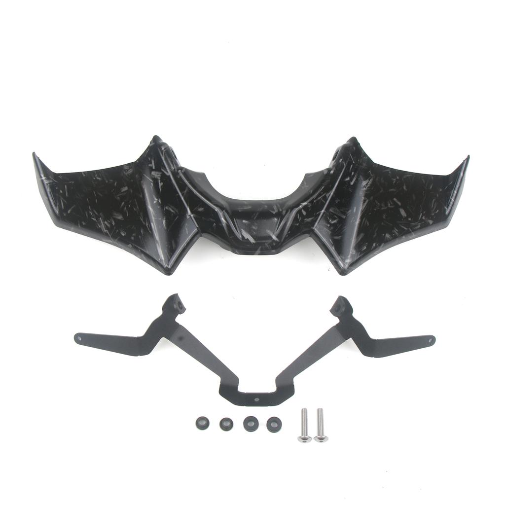 Motorrad Zubehör Schwarz Naked Front Abtriebsspoiler Winglet Aerodynamik Flügel Kit Spoiler Für YAMAHA MT 07 2021 2022 2023