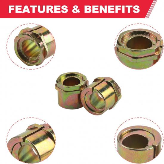 Extreme Camber Caster Alignment Bushing Kit Compatible With Ford Series Trucks F150 F250 F350 E150 Replaces# 45K6525 (2Pcs) Front Adjustable
