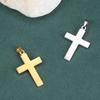Classic Minimalist Titanium Steel Cross Pendant Necklace Unisex Summer Jewelry Tarnish Resistant Fashion Accessory