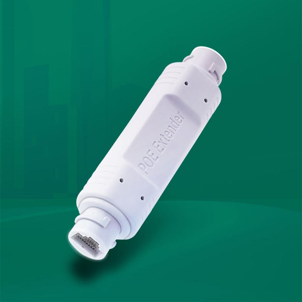 48V PoE Extender Comply with IEEE 802.3af/ 802.3at Waterproof PoE Repeater Plug and Play 10/100Mbps for PoE Switch NVR IP Camera