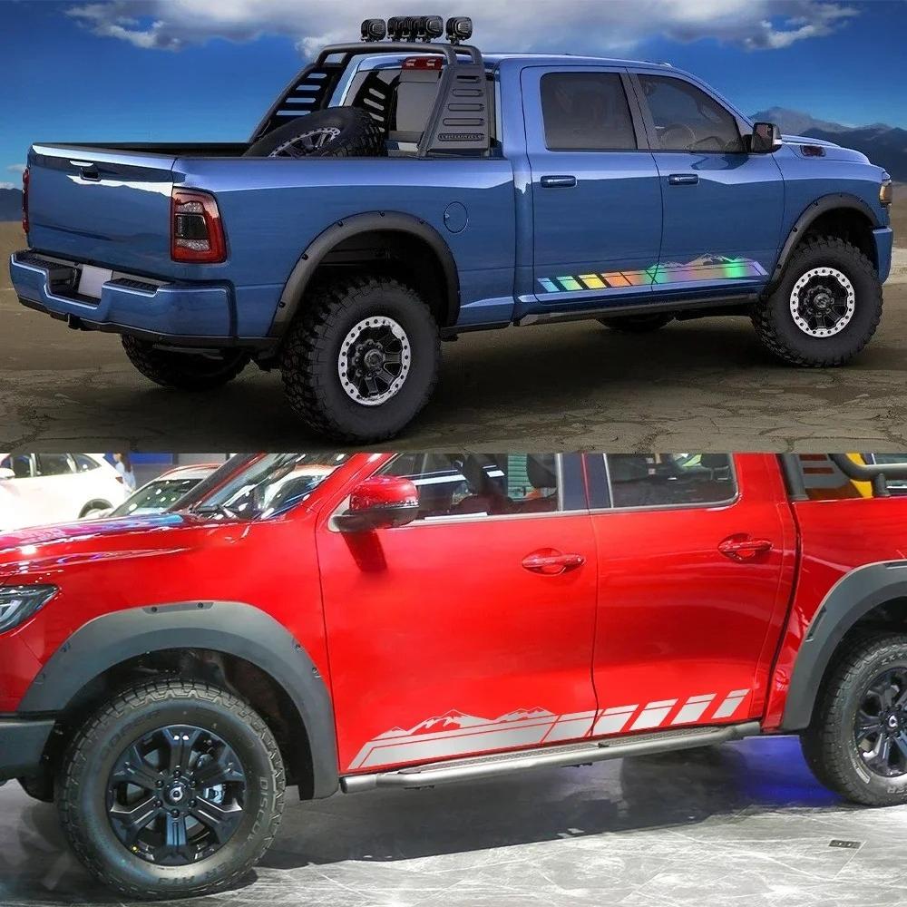 Pickup Door Side Mountain Sticker Decor Car Decal Auto Accessories For Ford F150 Ranger Toyota Hilux Tacoma Dodge RAM Isuzu Dmax