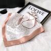 Camellia Flower Simple Silk Scarf Female Shanghai Story Thin Mom High-End Small Square Scarf Scarf