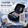 Five-Layer German Quality Men's Manual Razor with Replacement Blades