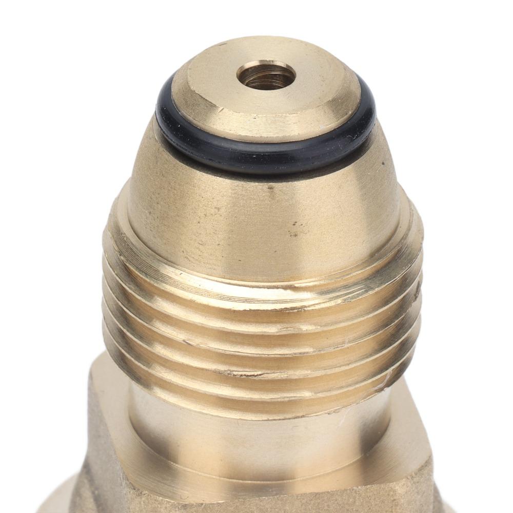 Solid Brass Propane Tank Adapter Converts POL to QCC1/Type1 For LP Tank Service Valve POL to QCC1 Adapter Quick Connect