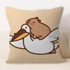 Funda de Almohada Dibujo Capibara Hipopótamo Funda de Cojín Funda de Almohada Sala de Estar Sofá Decoración del Hogar Personalizado