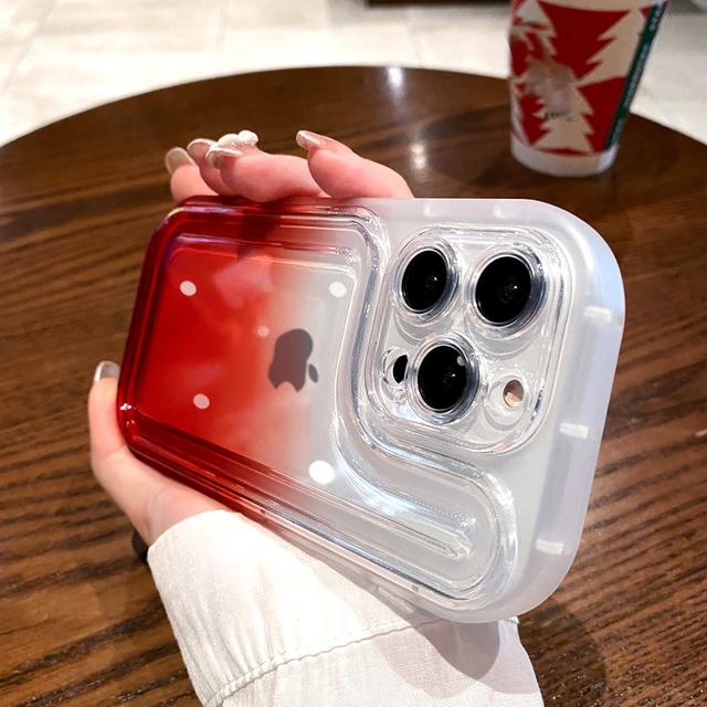 Pouzdro na telefon Gradient Clear Bumper pro Iphone 14pro Max 13 12 11 Pro Max 14 Plus Nárazuvzdorná ochrana fotoaparátu Měkký duhový kryt