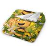 Biene Maja Mit Blumen Cartoon Decke für Sofa Weiche Flauschige Plüschdecke 50x60 Zoll Mehrere Größen Tagesdecken