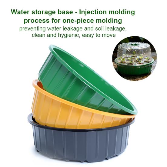 Caja de Plantación con Rejillas Ajustables para Control de Temperatura y Humedad Bandeja de Arranque de Plantas con Retención de Humedad Aislante Transparente Apilable