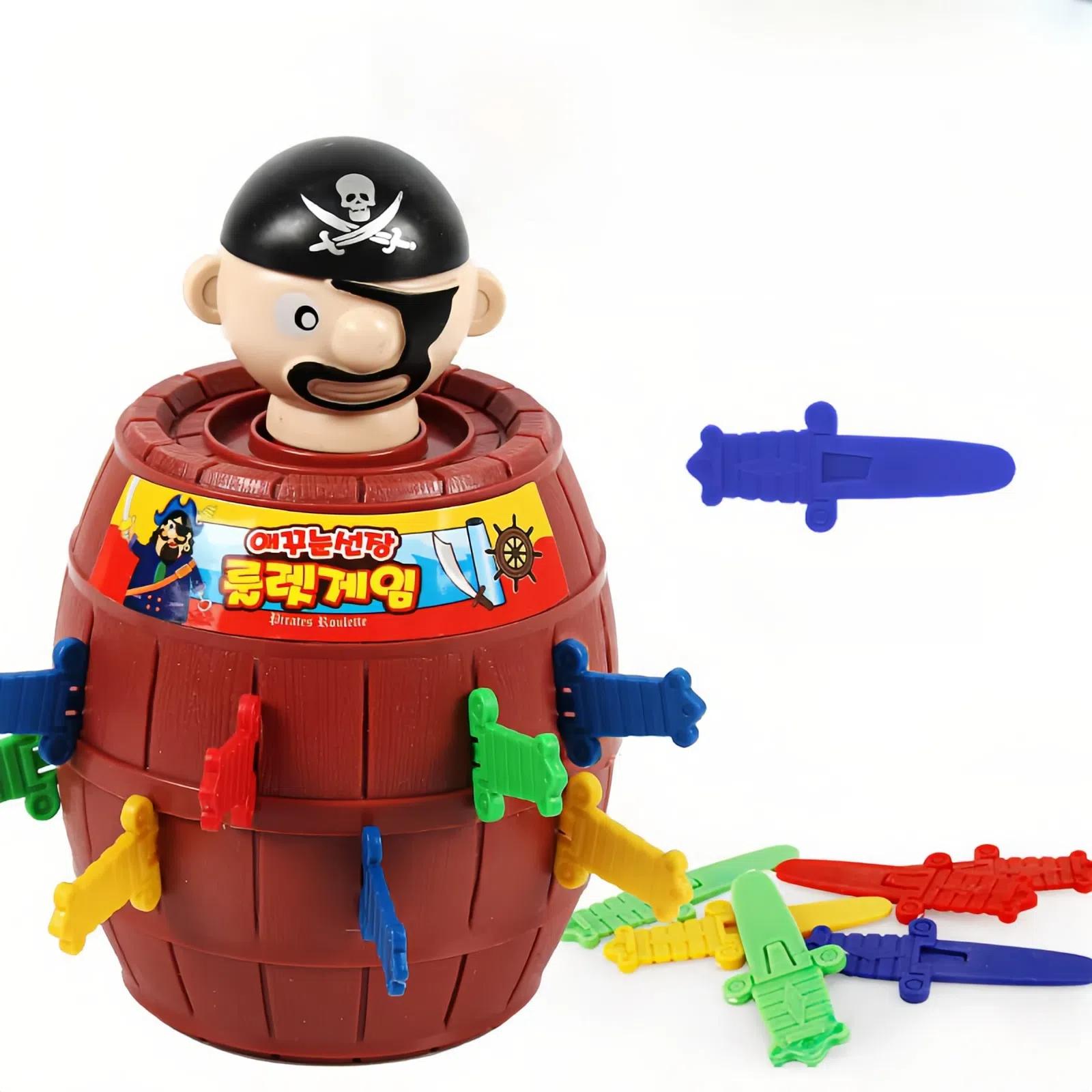 

Пиратская бочка Детские игрушки Интерактивные настольные игры для родителей и детей Трюковая шпага Бочка Мистер