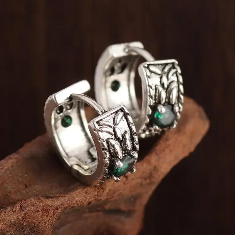 Vintage Simple Small Hoop Earrings Stainless Steel Hypoallergenic Earrings for Men Women Cool Indian Boho Jewelry