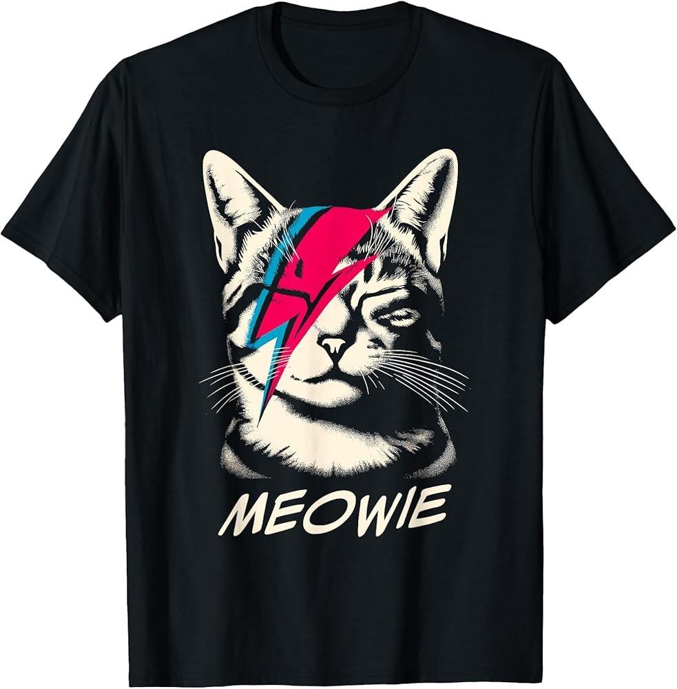 Meowie Cat Rock Music Concert Band Funny Cat TShirt Unisex T-Shirt XXXXL