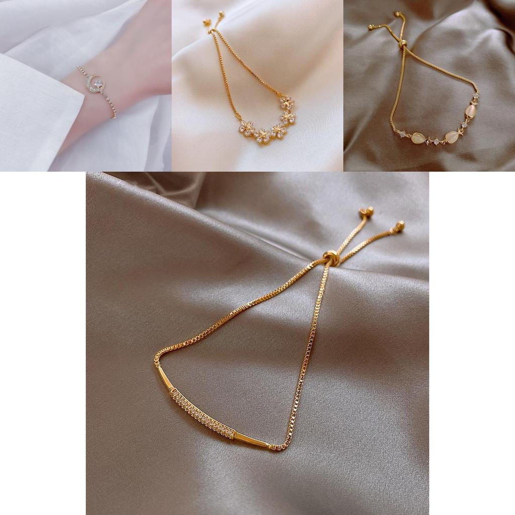 Floral Hand Chain With Cubic Zirconia For Women Perfect For Travel Souvenir