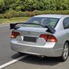 TR Style Rear Wing Spoiler Kit: Fits 2006-2009 Honda Civic, Non-Destructive Install