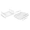 2PCS Double Layer Fryer Rack Set 304 Stainless Steel Stackable Rectangular Fryer Skewer Rack for Fryer Accessories