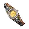 Women Quartz Luxury Crystal Flower Bracelet Watch