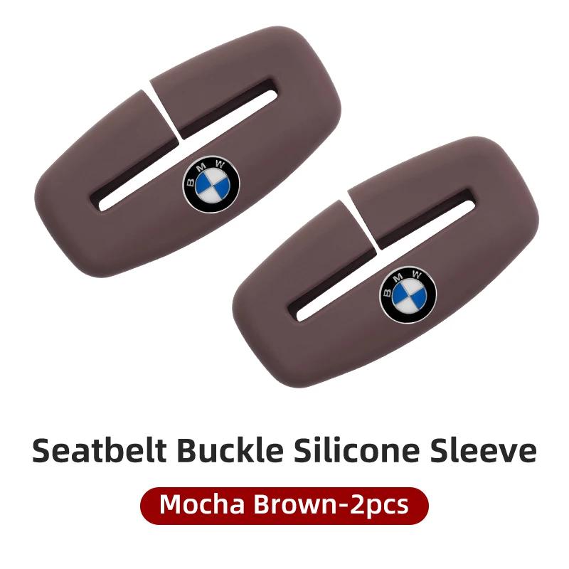 MDCF1 Car Sticker Car Seatbelt Buckle Cover Silicone Anti-scratch Protector Safety Belt Buckle Guard Car Accessories Interior For BMW