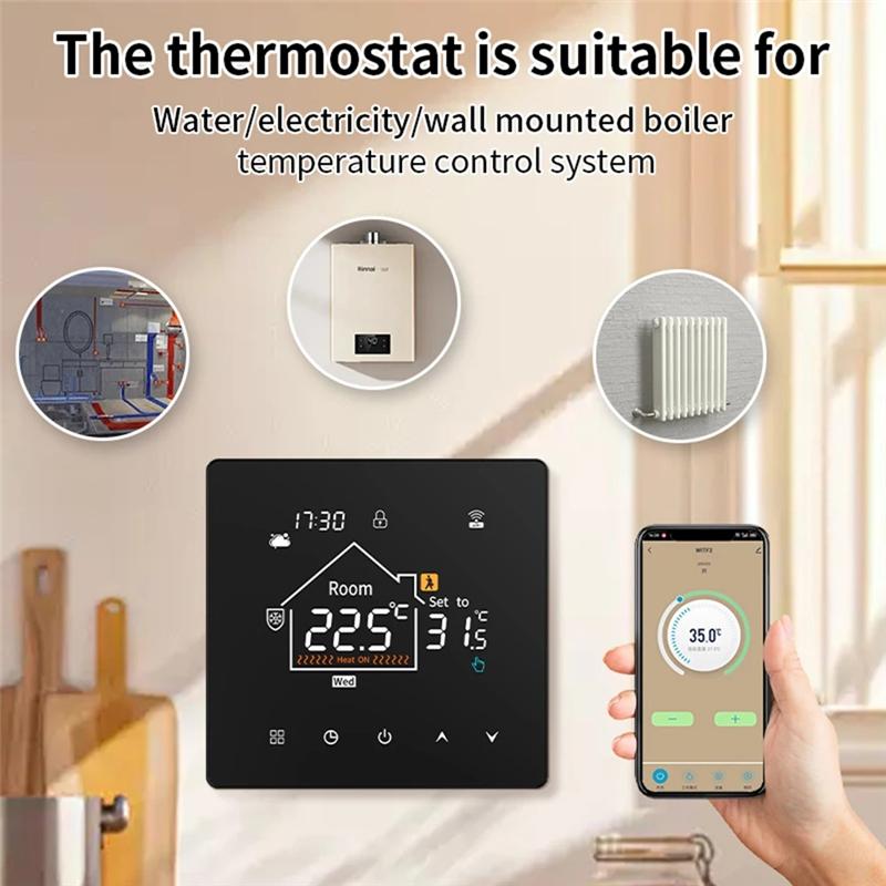 For Optimal Comfort Smart Wifi Thermostat For Underfloor Heating Featuring Adjustable Brightness And Temperature Accuracy 3A