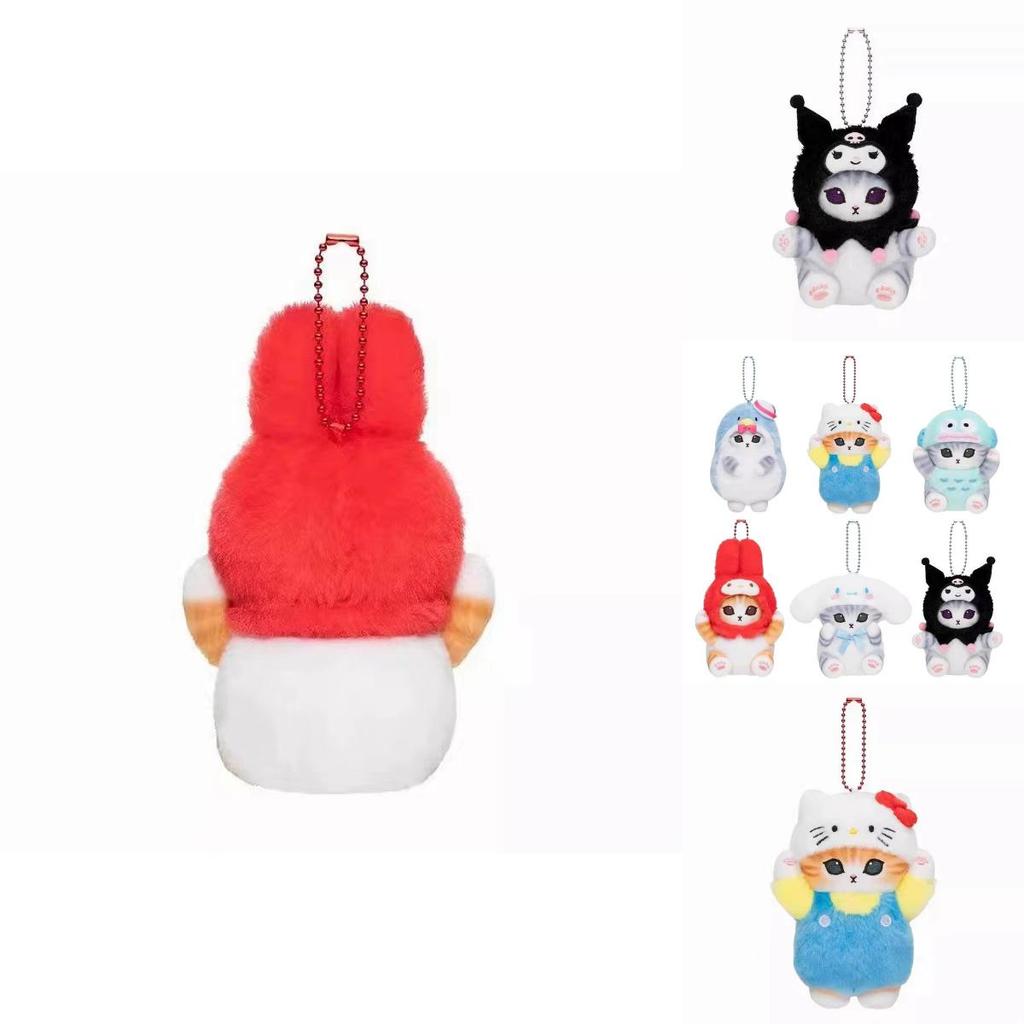 Süßer Hai-Katzen-Sanrio-Kollaborations-Plüschtier mit Kuromi, Kitty, Cinnamoroll und Melody