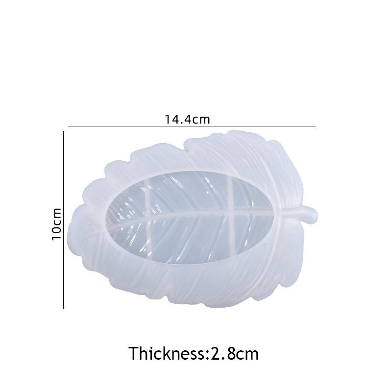 Leaf Shape Tray Mould Silicone Resin Epoxy Mold Jewerly Storage Dish Plate Concrete Mold Handicraft Making Tool Home Decoration