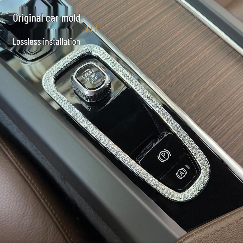 Volvo XC60/XC90/S90/S60/V90/V60 Diamond Center Console Start Button & Gear Shift Frame Decor
