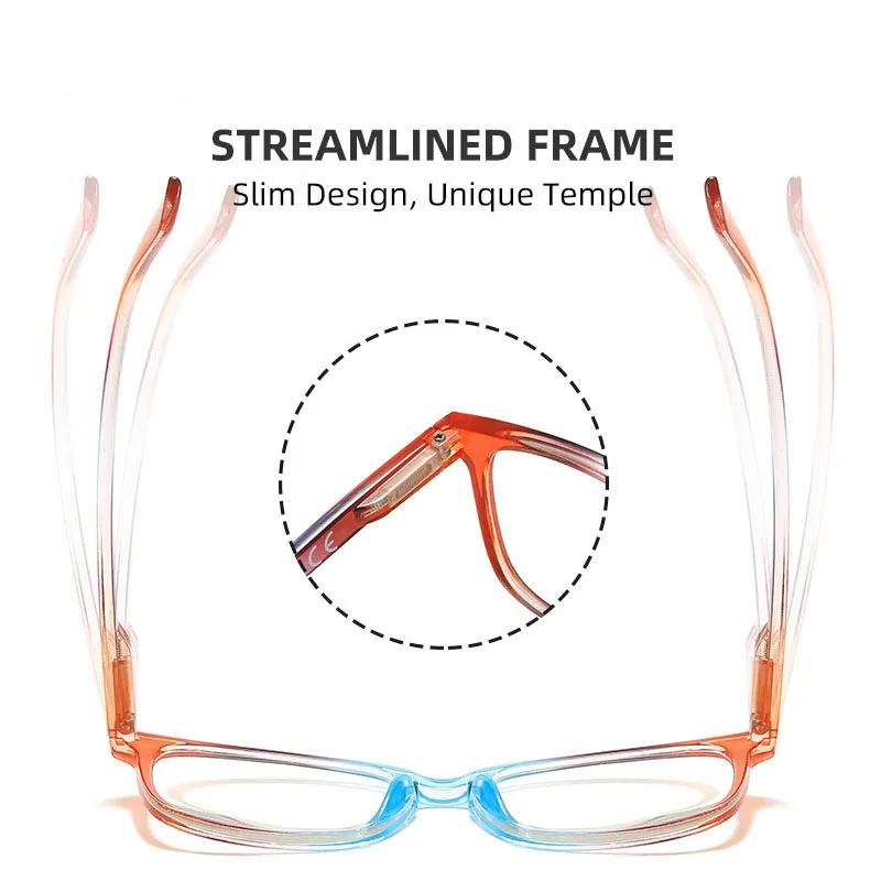 Vintage Rainbow Reading Glasses Women For Men Myopia Customize Prescription Anti Blue Light Blocking Optical Eyeglasses Frames