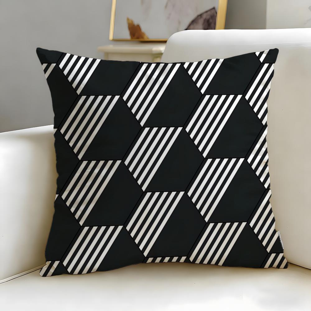 Leather Texture Cushion Cover Soft EasyWash Pillow Case Versatile for Couch Bed Travel and Office