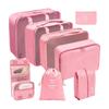 8-Piece Travel Packing Cubes Set - Large Capacity Luggage Organizers for Suitcase, Clothes and Shoes Storage Bags, Portable Travel
