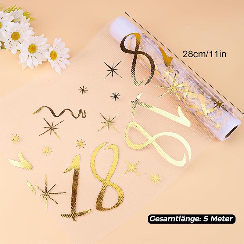18. lesklé zlaté narozeninové narozeninové potahy na stůl Dekorace na oslavu k narozeninám pro dospělé