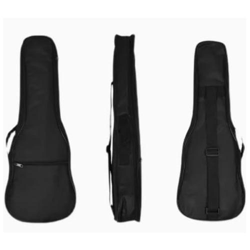 Black Ukulele Case, Ukulele Bag, Instrument Bag for Ukuleles, Lightweight, Waterproof, Thick, Cushioned, Soprano, Concert, and Tenor Ukuleles, Small G