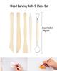 25-Piece Pottery Clay Tools Set with Waterproof Zipper Bag & Birch Wood Carving Knife