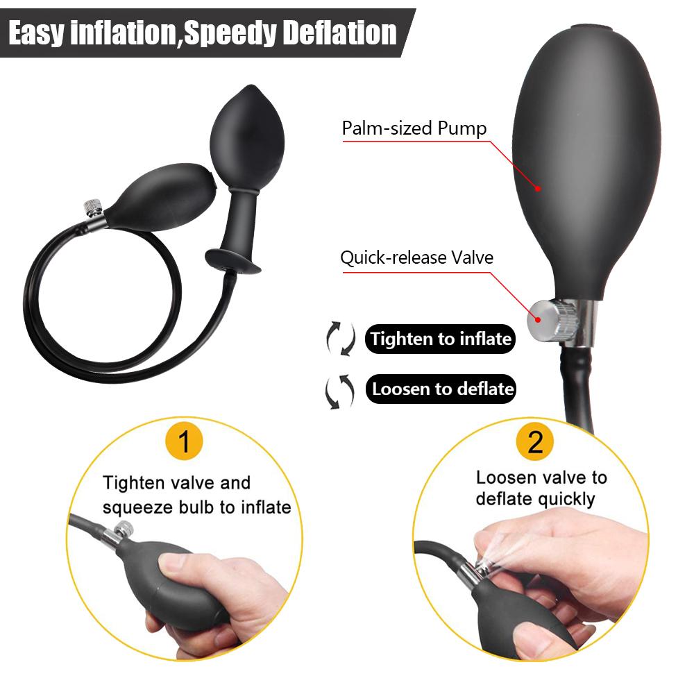 Inflatable Anal Plug 15cm Ball Butt Dilator for Women Vaginal Expander Men Prostate Massager Sex Toys Adult Game Erotic Products