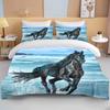 Running Horses Bedding Set Soft Comforter Set And Pillowcase Queen Size Decor Home Luxury Bed Set Animal Duvet Cover For Boy Bed