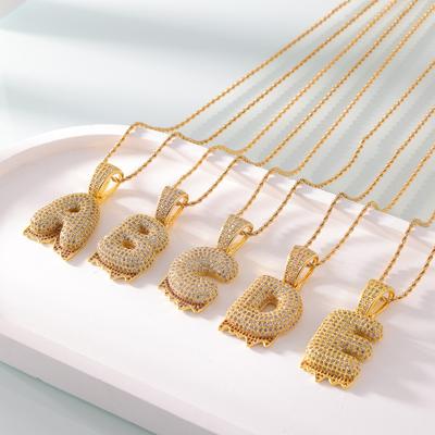 Elegant Temperament New Necklace Female Personality Design 26 Letters Diamond Copper Pendant High Quality Titanium Steel Collarbone Chain