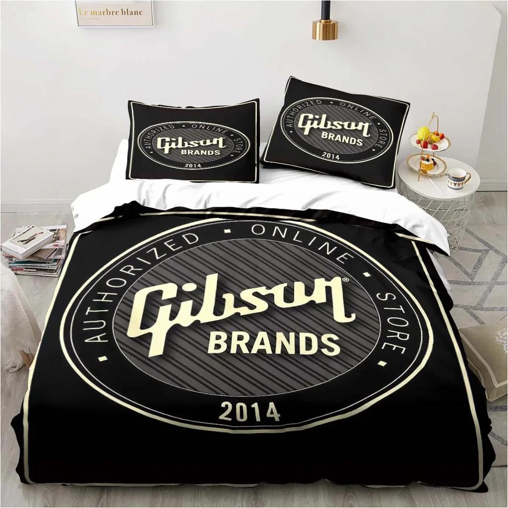 Set Biancheria da Letto 3 Pezzi Piumone Fender Letto Singolo Musicale Set Chitarra Copripiumone Letto Matrimoniale King Tessile per la Casa