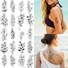 12 sztuk Tymczasowe Tatuaże Kwiatowe Wzory Wodoodporne Długotrwałe Naklejki na Ciało Na Uda Kobiety Dorośli
