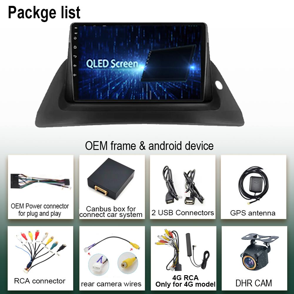 Multimedia Android 14 For Renault Kangoo 2015 - 2018 Car Radio Player QLED Screen Carplay Navigation WIFI 5G NO 2 DIN DVD BT