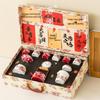 Chinese Engagement Bride's Tea Set: Teapot, Teacups, Tray - Newlywed Gongfu Gift Box