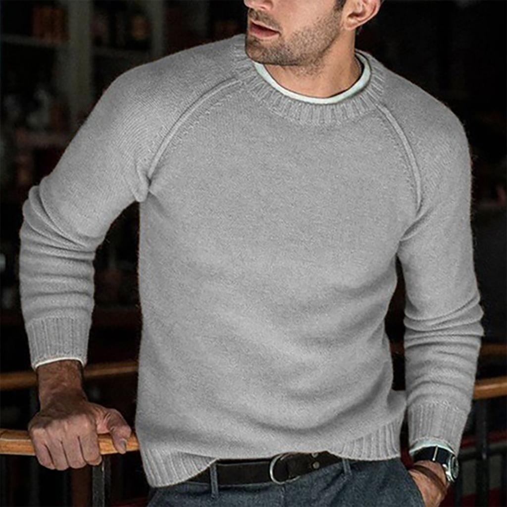 Herren Und Winter Freizeit Strickpullover mit dekorativem Muster in Uni