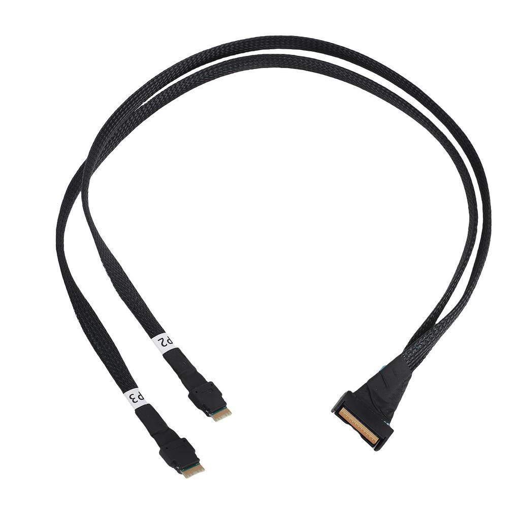 Cabo Reto Duplo SFF TA 1016 74 Pinos para 2xSFF 8654 38 Pinos Cabo Flexível de Alta Velocidade PCIe Gen5 Cooledge IO