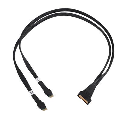 Dvojitý přímý kabel SFF TA 1016 74pinový na 2xSFF 8654 38pinový Vysokorychlostní flexibilní Cooledge IO kabel PCIe Gen5