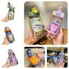 Children Cartoon Straw With Scale Kindergarten Portable Handle Water 550ml Cup