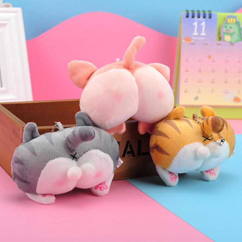 Cute Dog Corgi Bag Pendant Accessory Keychain Creative Plush Toy Doll Gifts