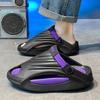 Beach Sandals Man Anti-slip Platform Rubber Clappers Shoes 2025 Comfortable Mascullino Style Fun Adult Slippers for Men