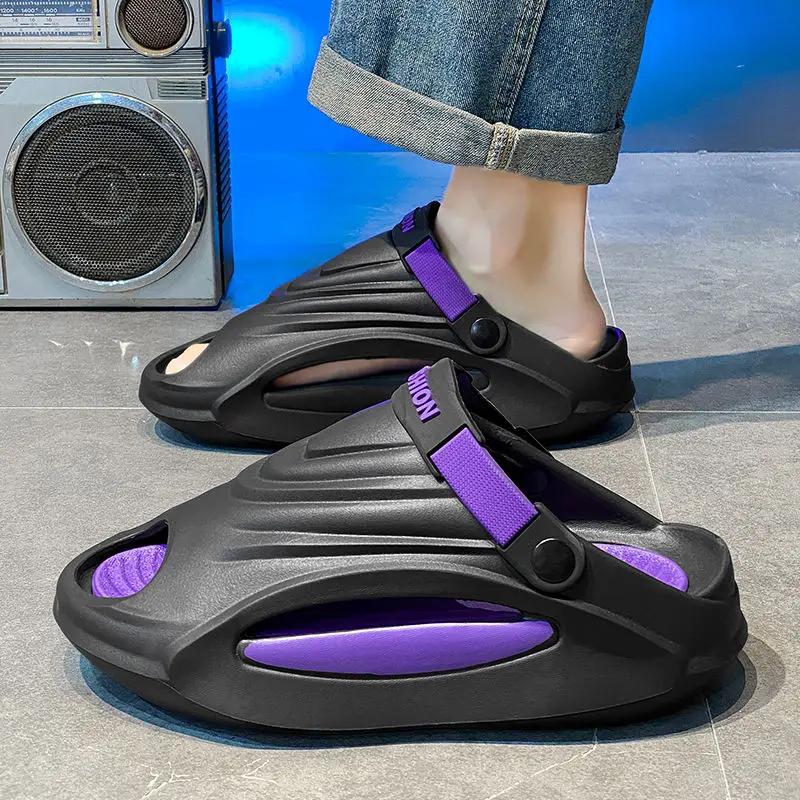 Anti-slip Men's Shoe Platform Beach Elegant 2025 Slides Fun Pvc Summer Sale Eva Cheap Shoes Liquidation Y2k Male Slipper