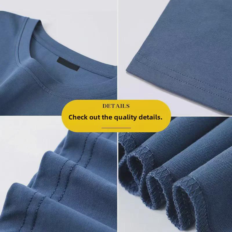 "2024 Slim Fit Unisex Summer T-Shirt, Classic Solid Color, Versatile Short-Sleeved Top"