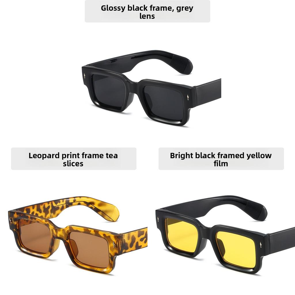 Fashion Square Sunglasses Uv Protection For Casual Travel