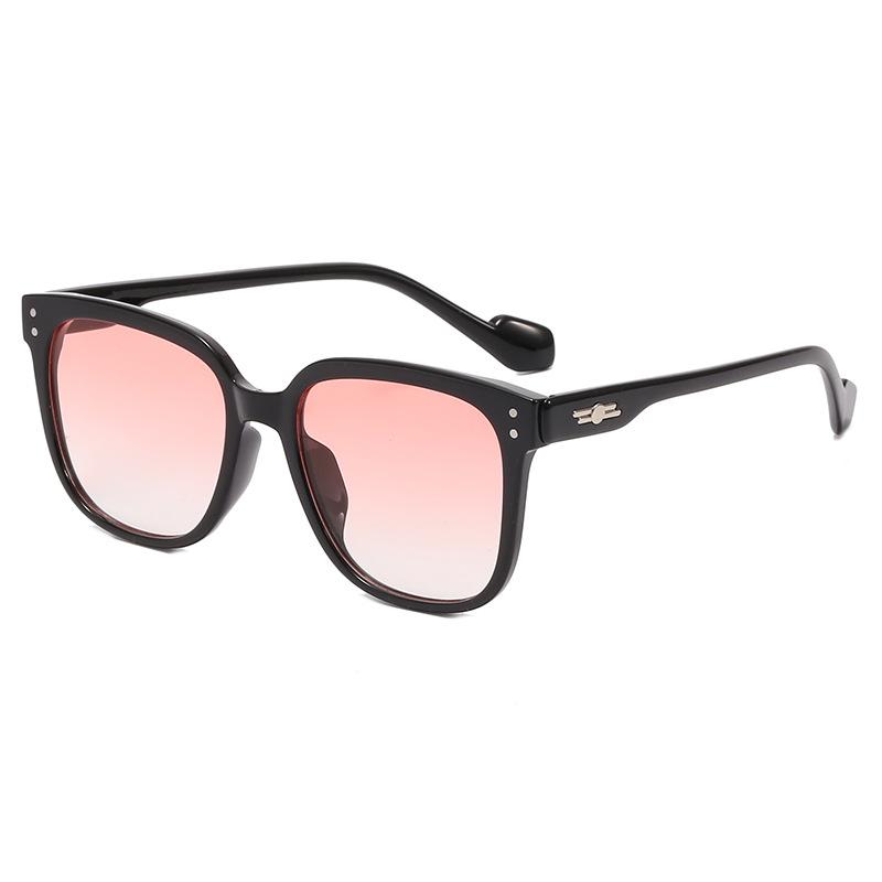 Fashion Brown Rice Nail Sunglasses Personalized Retro Box Ins Style Sunglasses Women'S Big Face Glasses Men'S Tide