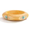 SHIXIN Vintage Exaggerated Irregular Inlaid Imitation Turquoise Geometric Wide Bangles Chunky Cuff Bracelets Jewelry for Women