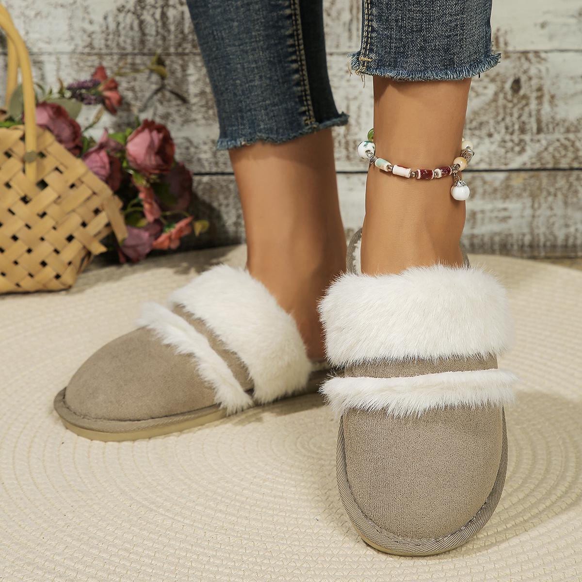 

Comwarm пушистые зимние тапочки для женщин Furry Fuzzy Домашняя обувь Домашние плюшевые тапочки из искусственного меха Домашние теплые удобные бесшумные туфли на плоской подошве 38-39