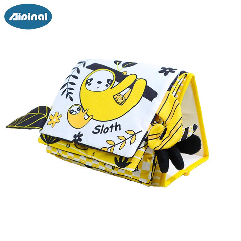 

Aipinqi Cloth Book Baby Desk Calendar with Head-Up Training & Funhouse Mirror for Color Learning - In Stock